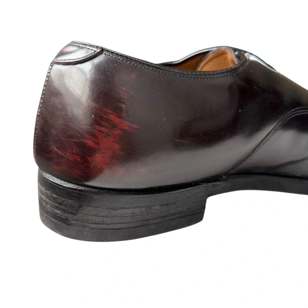4/$25 Johnston & Murphy Cap Toe Oxford Shoes Burgundy Leather Men’s Size 10.5